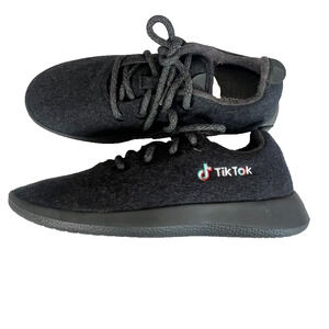 Allbirds Sneakers Shoe Mens 8 Influencer Grey Black Wool Lace Up Lightweight